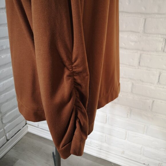 The Original Muk Luks Ladies Size 1X Copper Color Fleece Lined Sweat Top - Picture 8 of 11